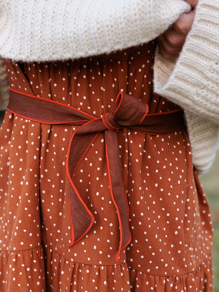 Madre Midi Linen Ribbon Sierra